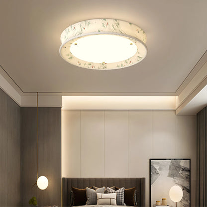 Antizer Retro Fabric Printed Ceiling Lamp for Bedroom