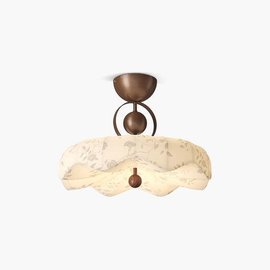 Antizer Flower Fabric Cover Ceiling Lamp for Bedroom