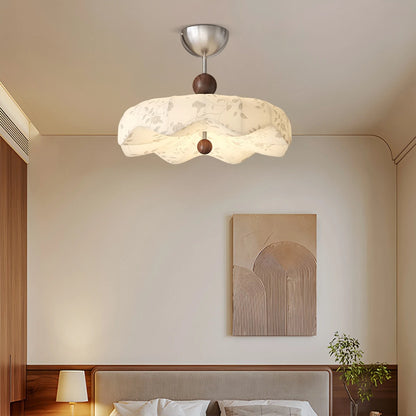 Antizer Flower Fabric Cover Ceiling Lamp for Bedroom