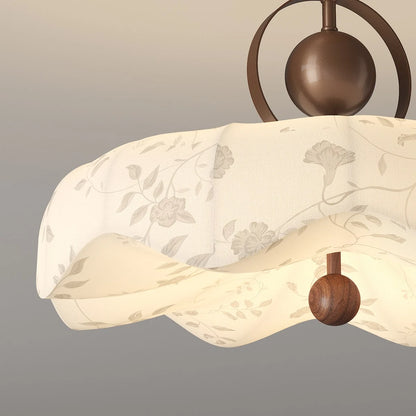 Antizer Flower Fabric Cover Ceiling Lamp for Bedroom