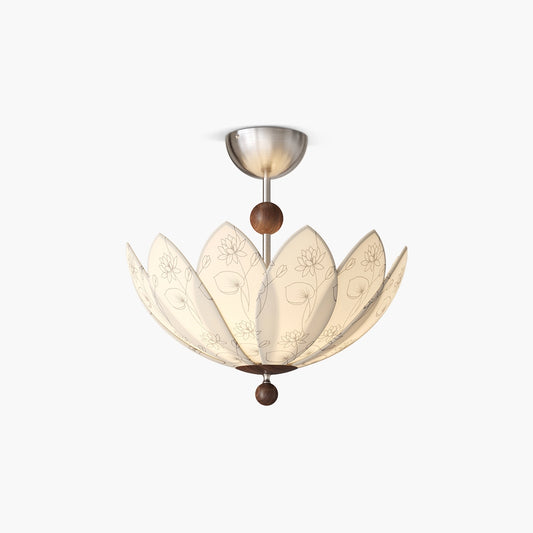 Antizer French Cream Style Fabric Printed Ceiling Lamp