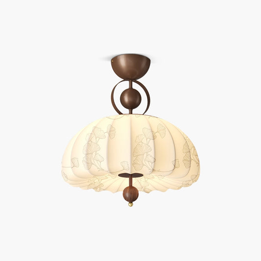 Antizer Retro Fabric Pumpkin Ceiling Lamp for Dining Room