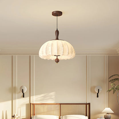 Antizer Retro Fabric Pumpkin Ceiling Lamp for Dining Room