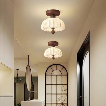 Antizer Fabric Pumpkin Ceiling Lamp for Hallways