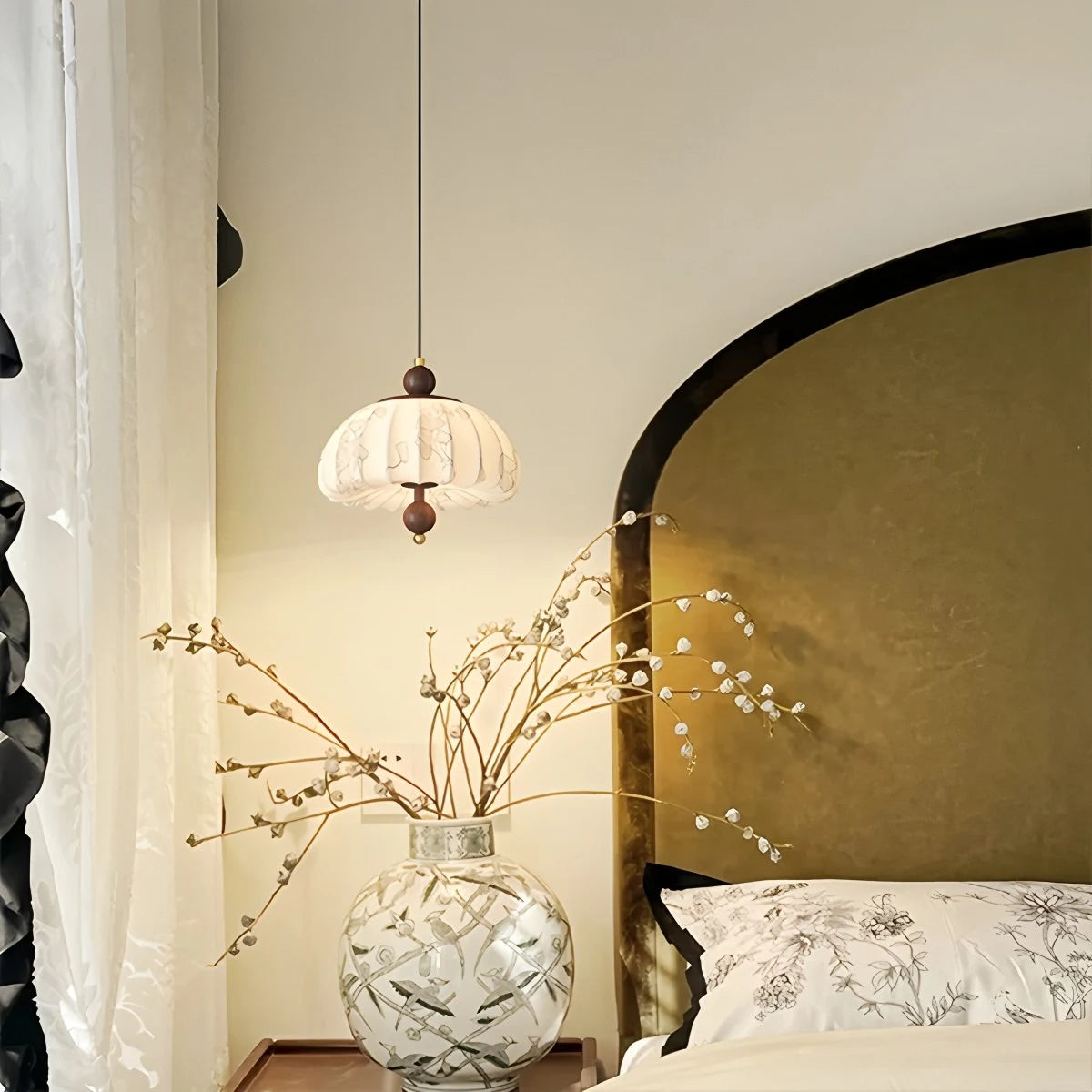 Antizer Fabric Pumpkin Ceiling Lamp for Hallways