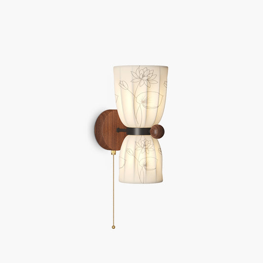 Antizer French Retro Fabric Wall Lamp for Bedroom