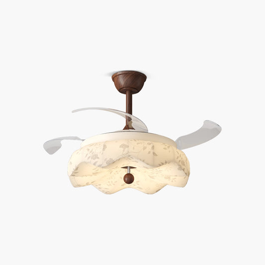 Antizer Fabric Retractable Ceiling Fan with LED Light