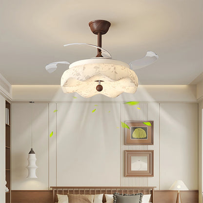 Antizer Fabric Retractable Ceiling Fan with LED Light