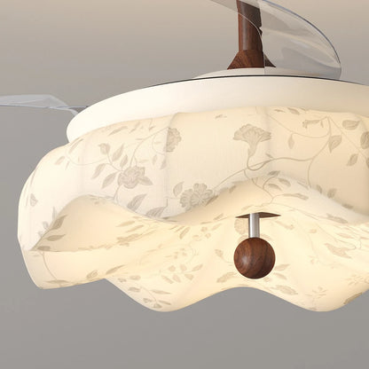 Antizer Fabric Retractable Ceiling Fan with LED Light