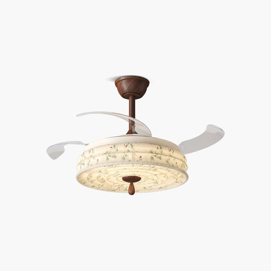 Antizer Fabric Silent Invisible Ceiling Fan Light