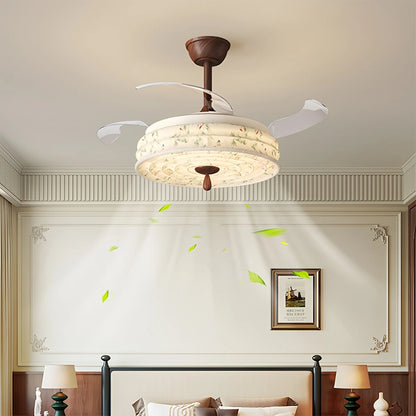 Antizer Fabric Silent Invisible Ceiling Fan Light