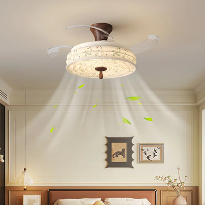 Antizer Fabric Silent Invisible Ceiling Fan Light