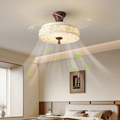 Antizer Fabric Silent Invisible Ceiling Fan Light
