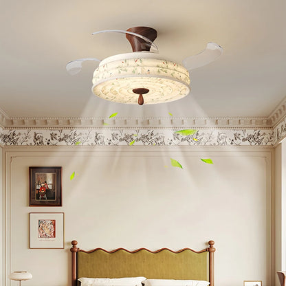 Antizer Fabric Silent Invisible Ceiling Fan Light