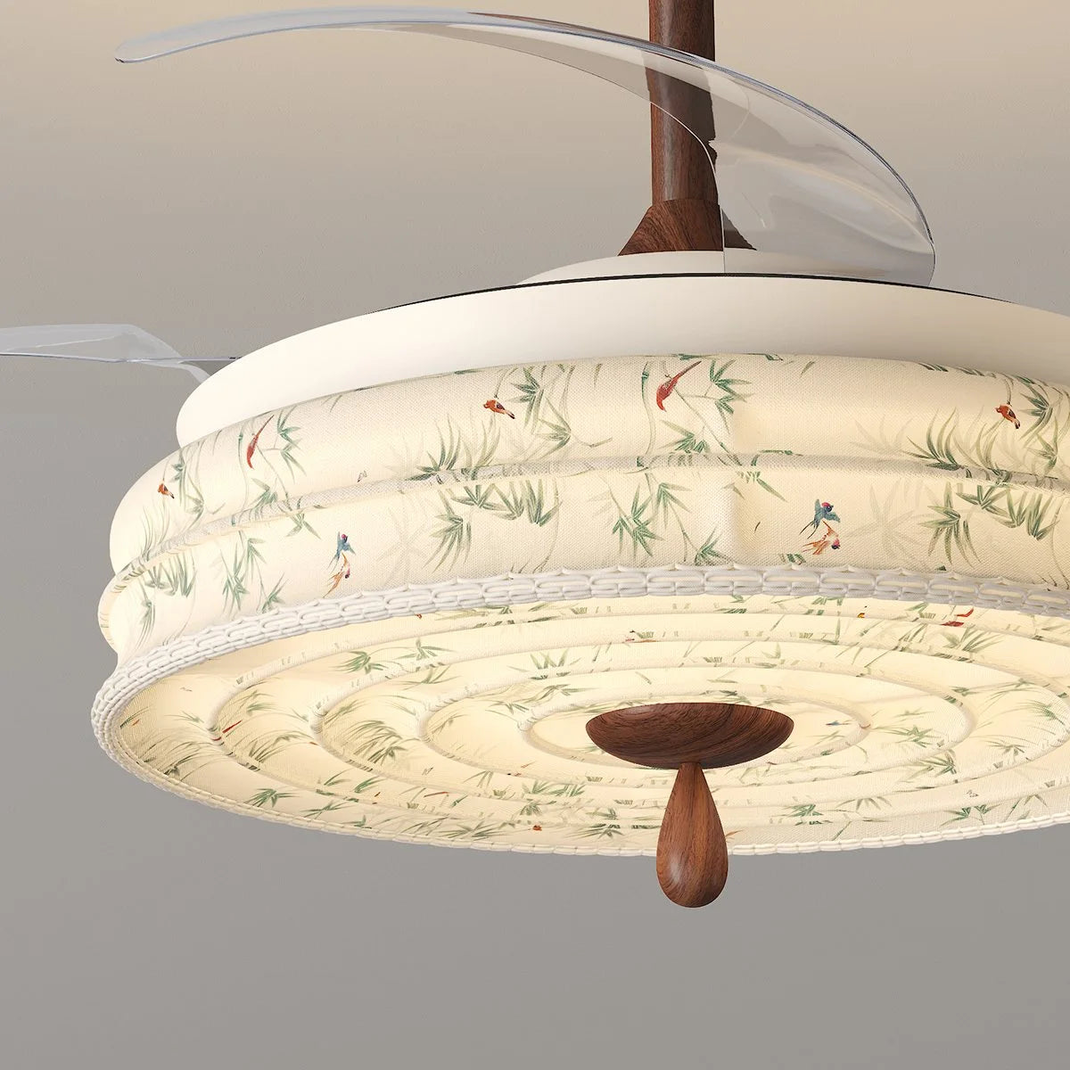 Antizer Fabric Silent Invisible Ceiling Fan Light