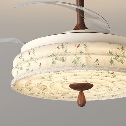 Antizer Fabric Silent Invisible Ceiling Fan Light
