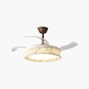 Antizer French Fabric Invisible Ceiling Fan Light