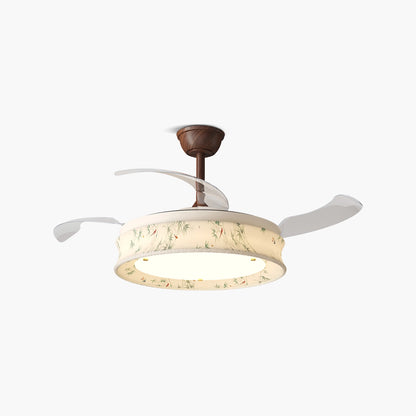 Antizer French Fabric Invisible Ceiling Fan Light