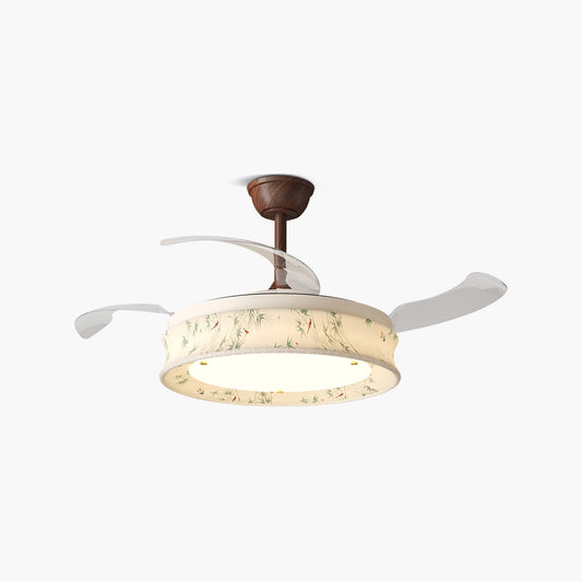 Antizer French Fabric Invisible Ceiling Fan Light