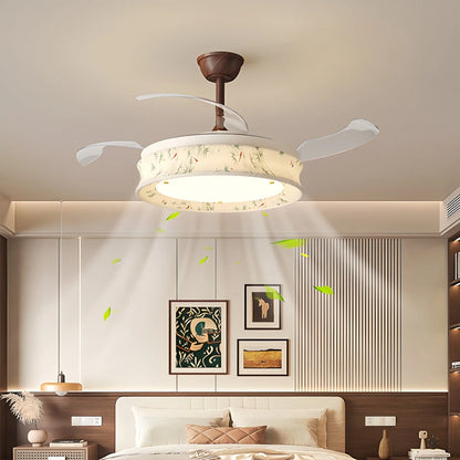 Antizer French Fabric Invisible Ceiling Fan Light