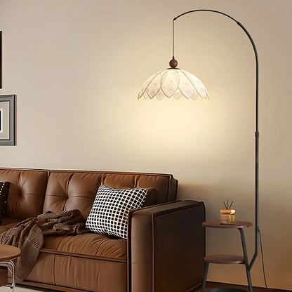 Antizer Retro Flower Bud Fishing Floor Lamp with Shelf