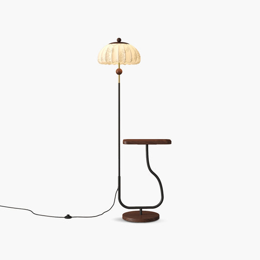 Antizer Fabric Pumpkin Shape Floor Lamp with Tray