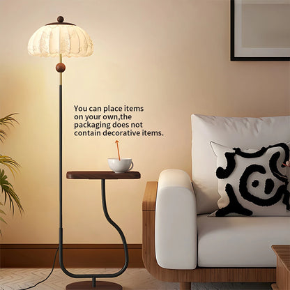 Antizer Fabric Pumpkin Shape Floor Lamp with Tray