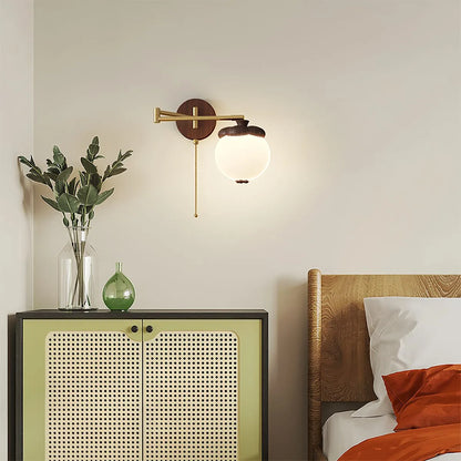 Antizer Movable Persimmon-Shaped Bedside Wall Lamp