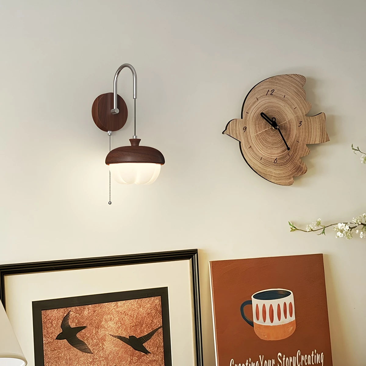 Antizer Movable Bud-Shaped Bedside Wall Lamp