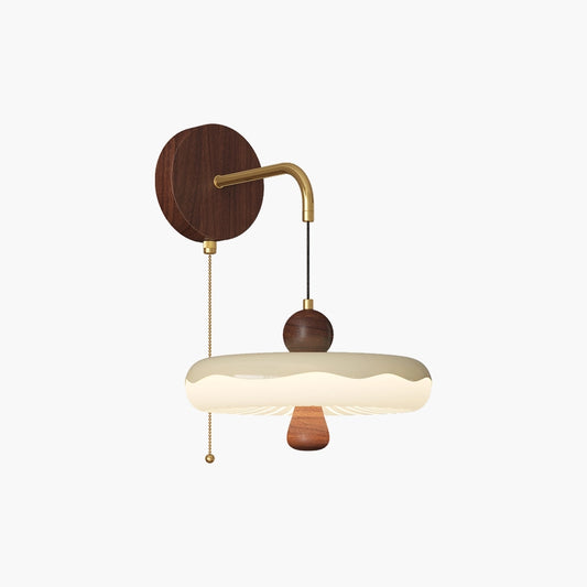 Antizer Cream Style Bedside Wall Lamp with Shelf