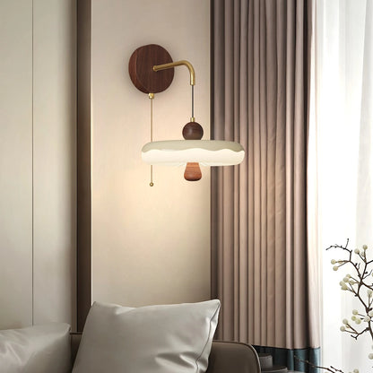 Antizer Cream Style Bedside Wall Lamp with Shelf