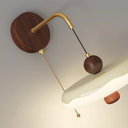 Antizer Cream Style Bedside Wall Lamp with Shelf