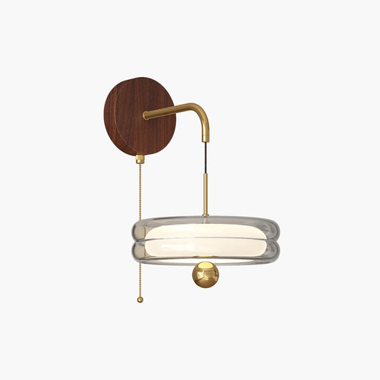 Antizer Round Glass Lampshade Wall Lamp with Tray
