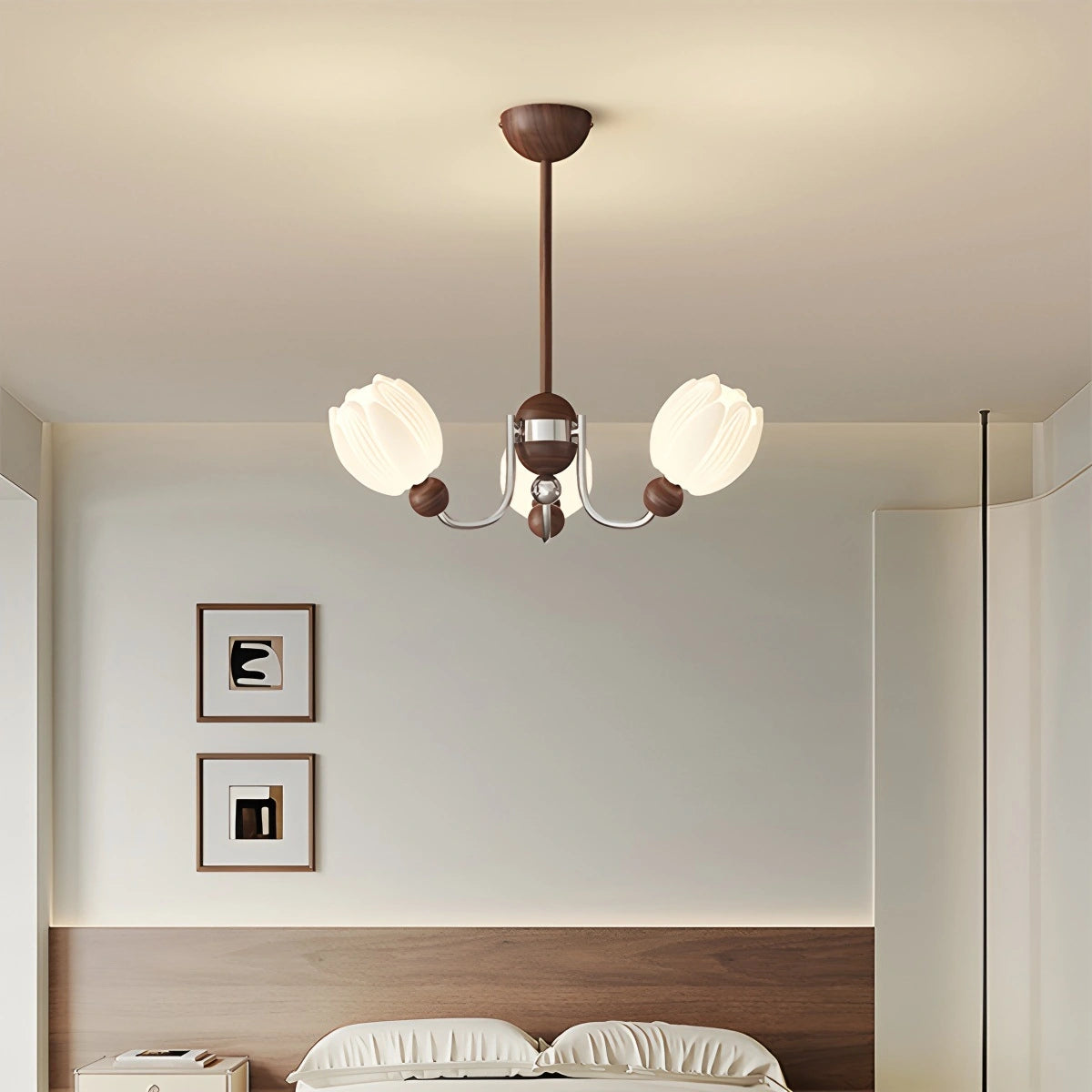Antizer French Retro Flower Chandelier for Living Room