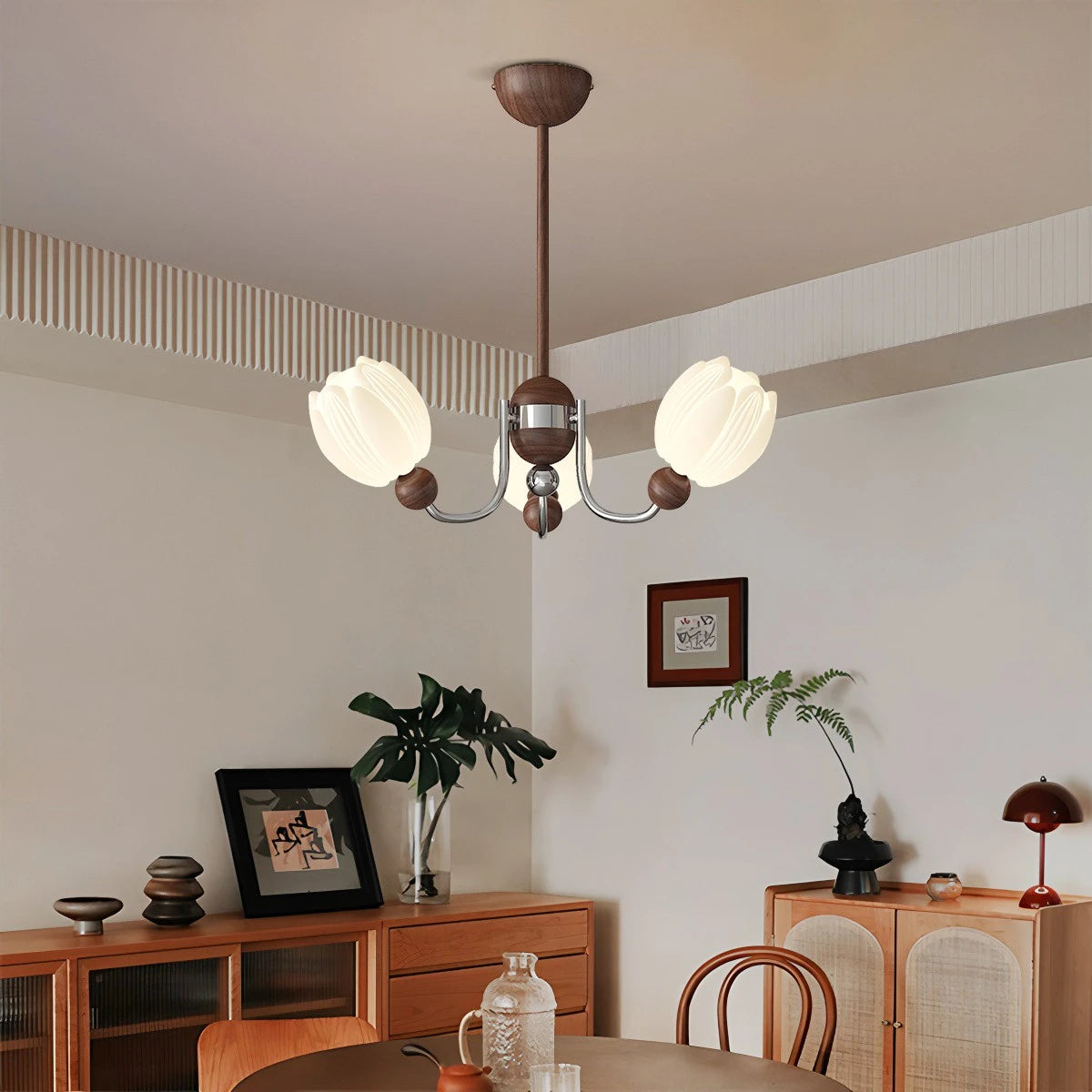 Antizer French Retro Flower Chandelier for Living Room