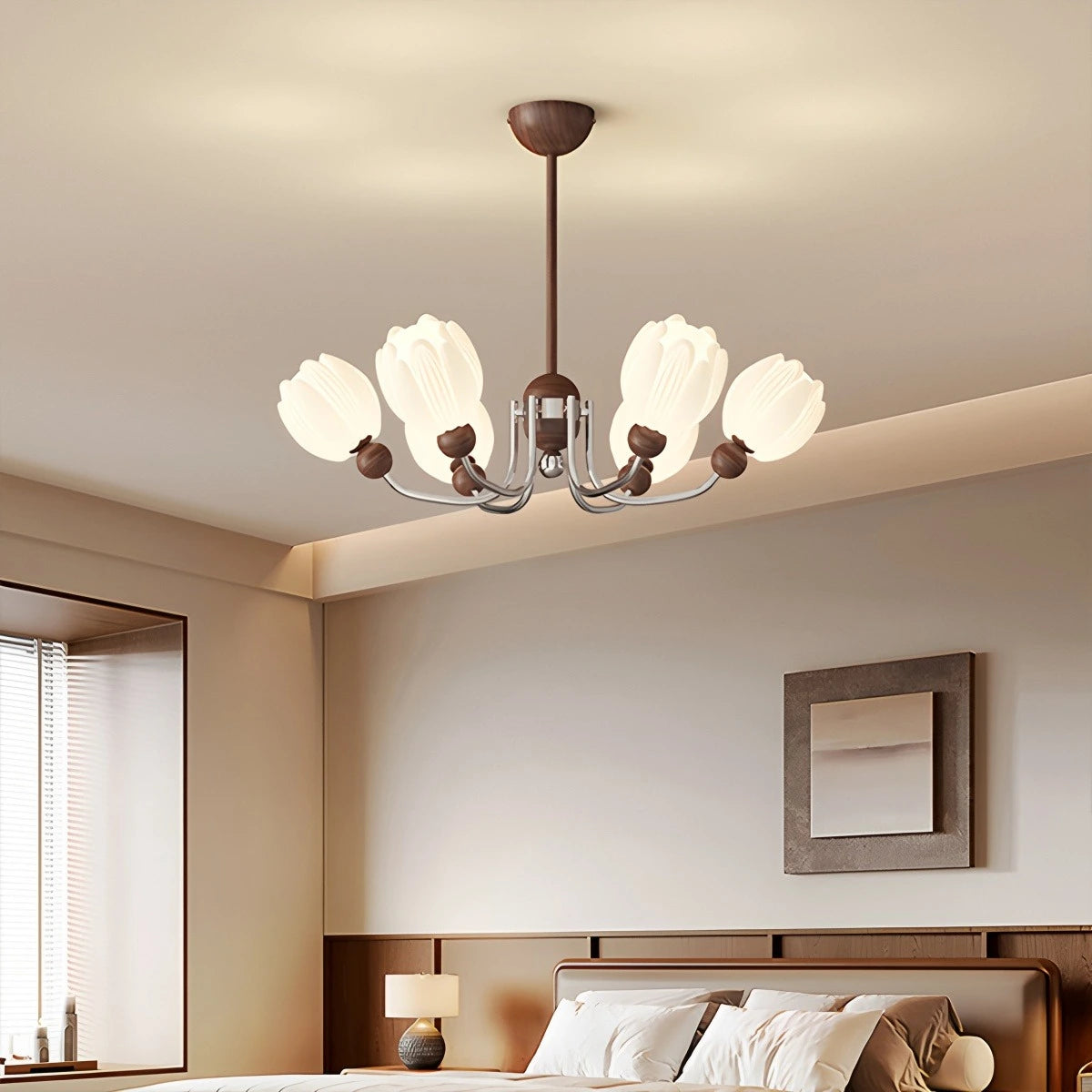 Antizer French Retro Flower Chandelier for Living Room