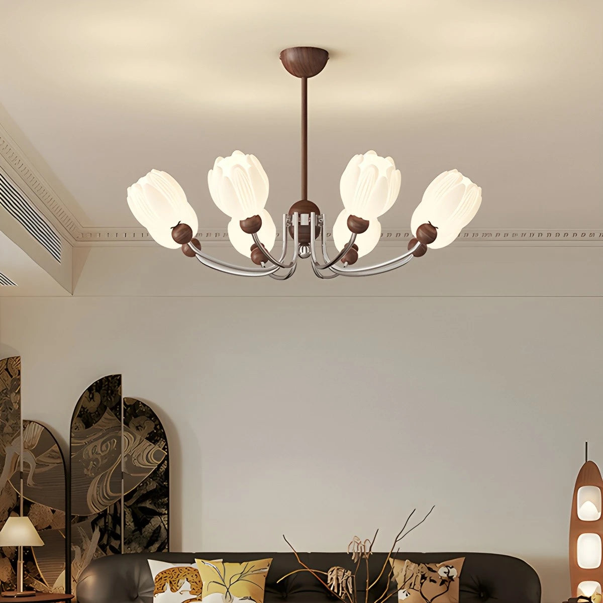 Antizer French Retro Flower Chandelier for Living Room