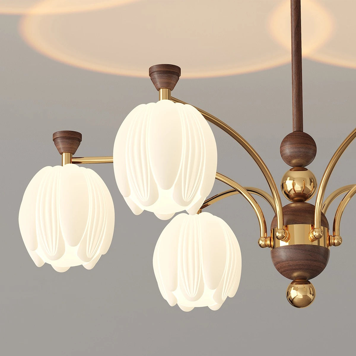 Antizer French Retro Cream Flower Bud Chandelier