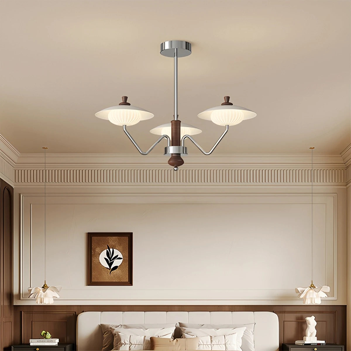 Antizer French Retro Wrought Iron Flower Chandelier