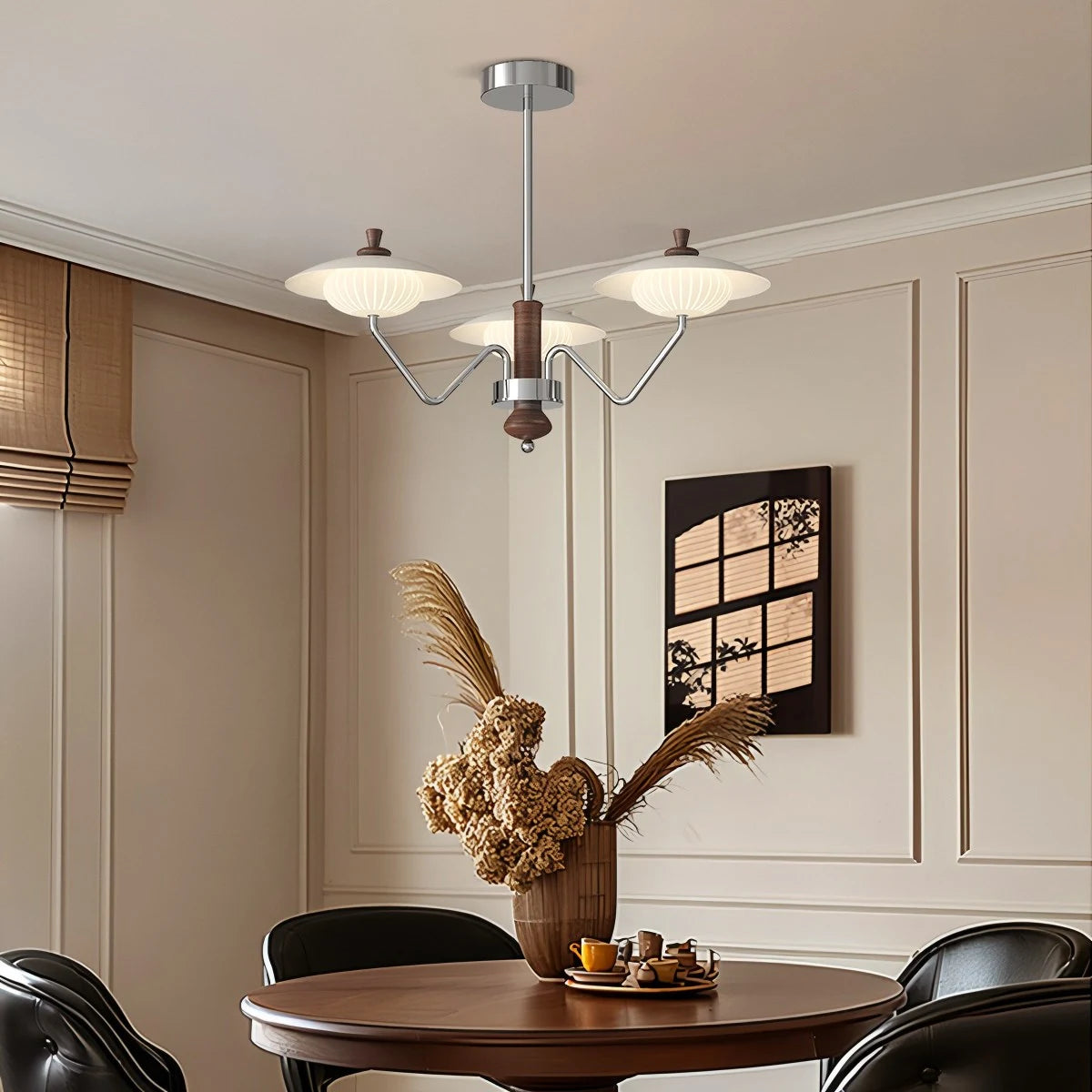 Antizer French Retro Wrought Iron Flower Chandelier