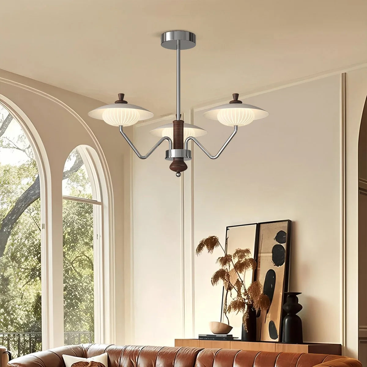 Antizer French Retro Wrought Iron Flower Chandelier