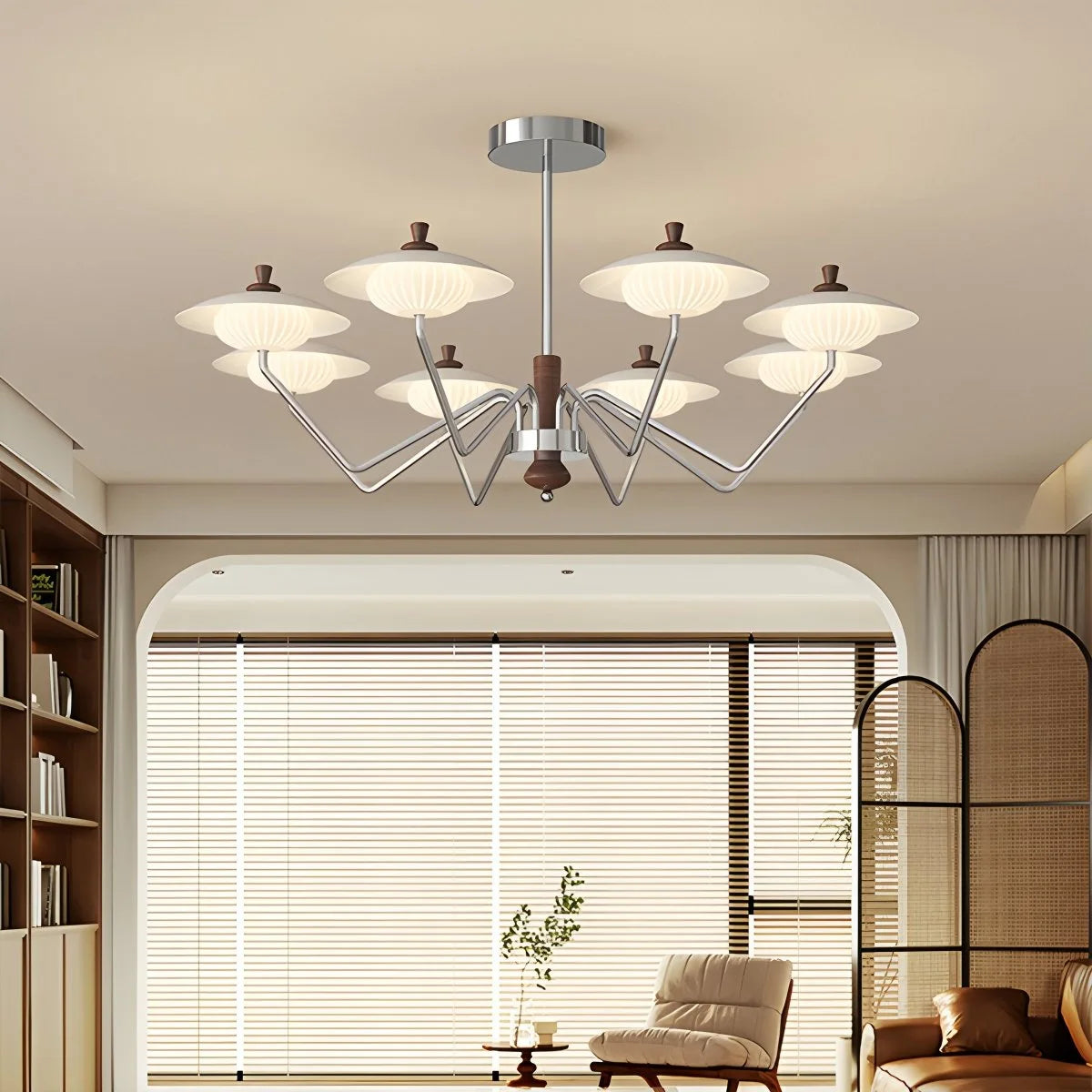 Antizer French Retro Wrought Iron Flower Chandelier