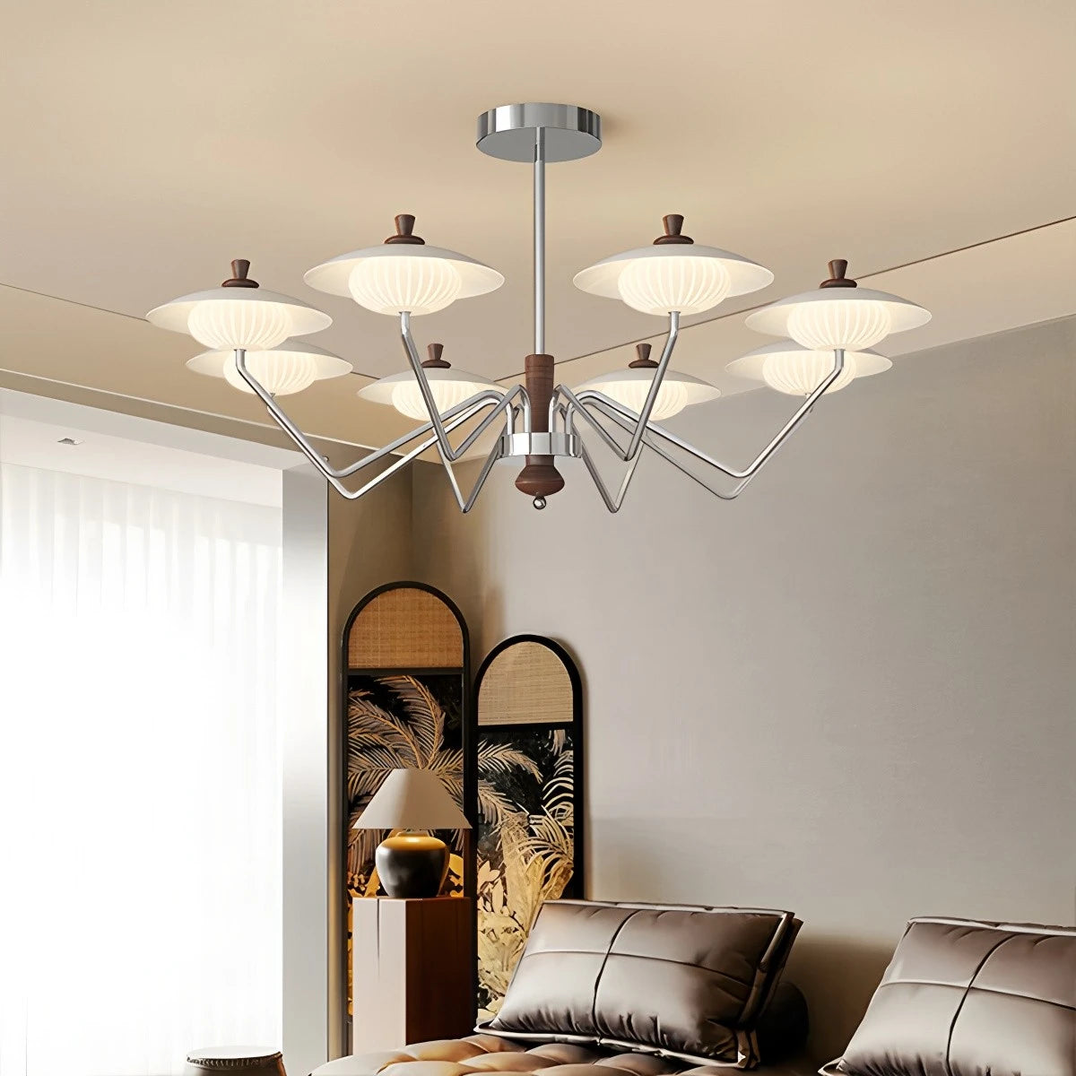 Antizer French Retro Wrought Iron Flower Chandelier