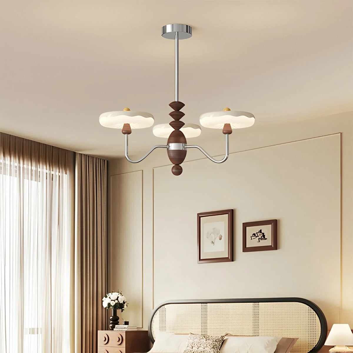 Antizer French Cream Style UFO Chandelier for Living Room