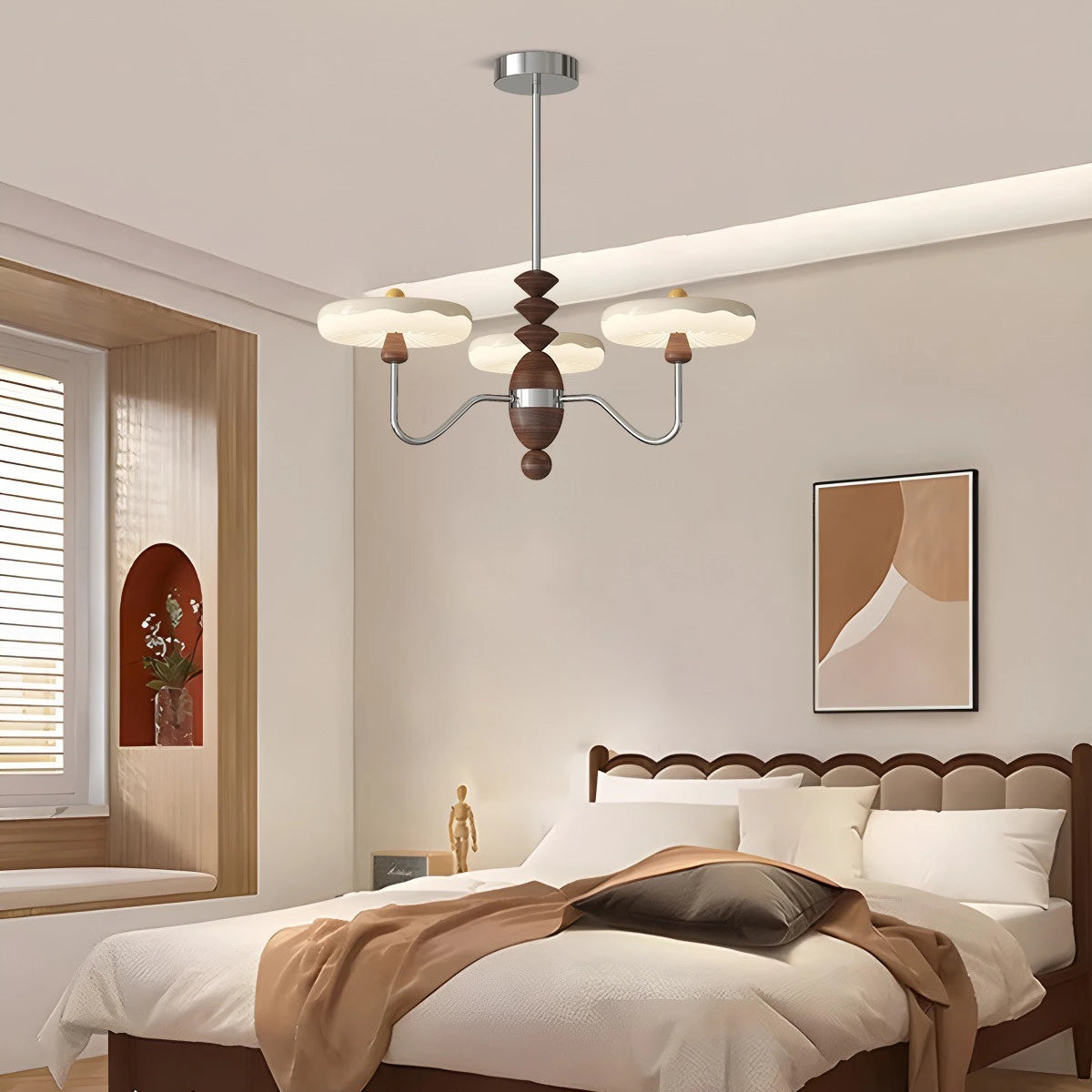 Antizer French Cream Style UFO Chandelier for Living Room