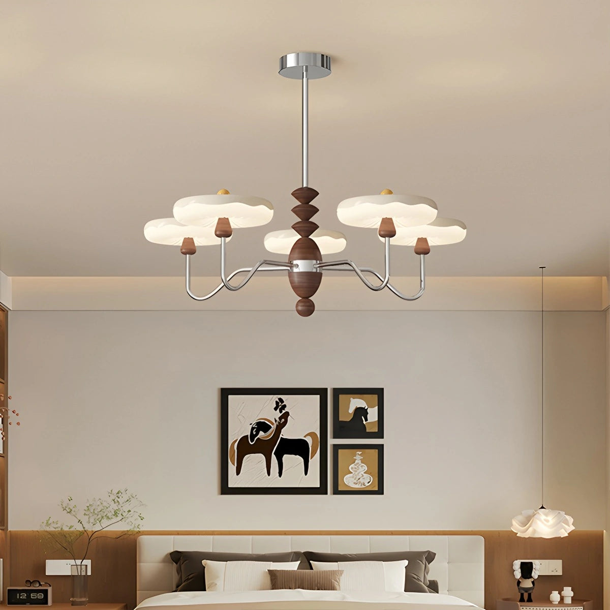 Antizer French Cream Style UFO Chandelier for Living Room