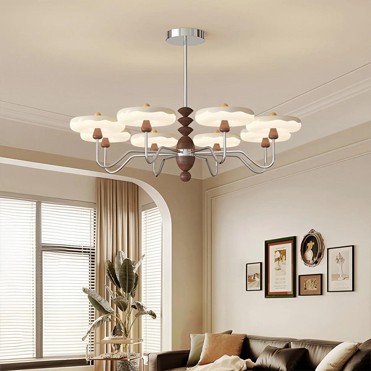 Antizer French Cream Style UFO Chandelier for Living Room