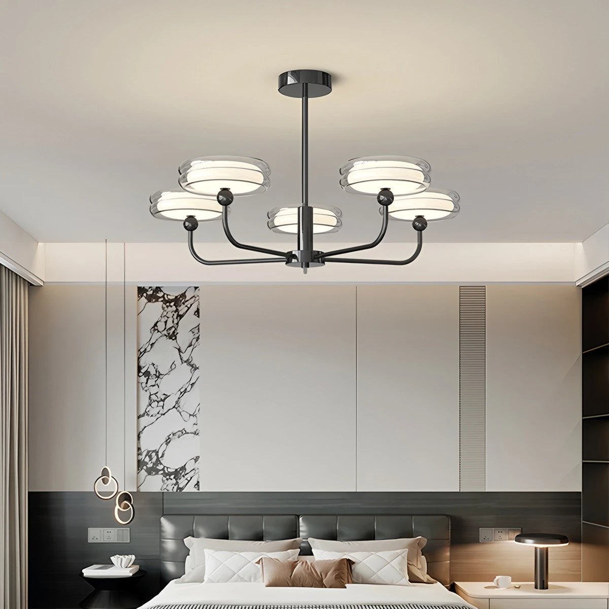 Antizer Medieval Black Bauhaus Chandelier for Dining Room