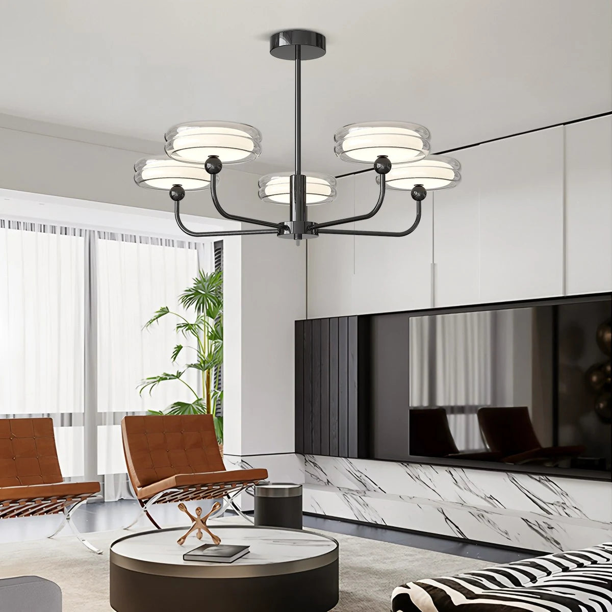 Antizer Medieval Black Bauhaus Chandelier for Dining Room