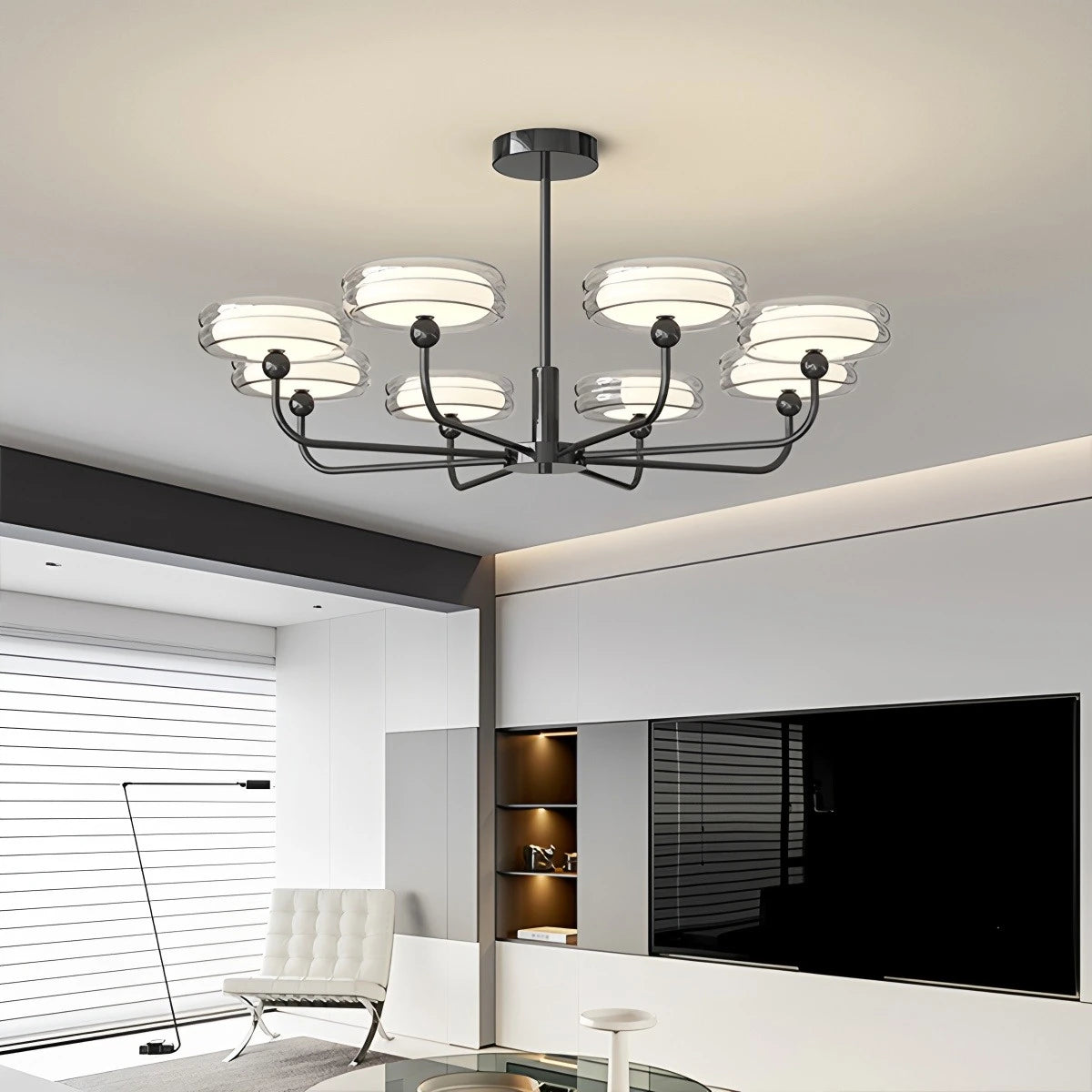 Antizer Medieval Black Bauhaus Chandelier for Dining Room
